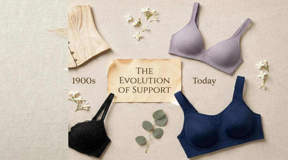 Evolution from vintage corset to modern Barecurve wireless bra