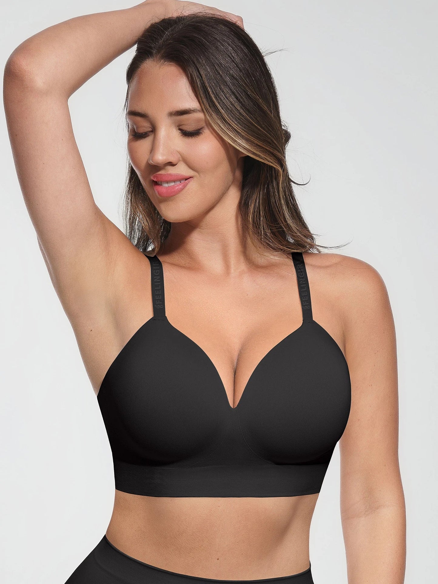 Wireless Adjustable Push-Up Full Coverage Bra