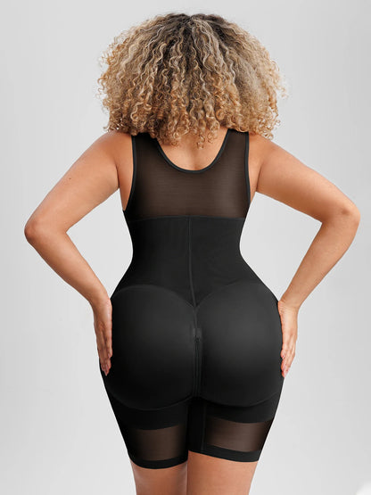 Feelingirl-V-Band-Waist-Snatching-Contour-Bodysuit-in-Black
