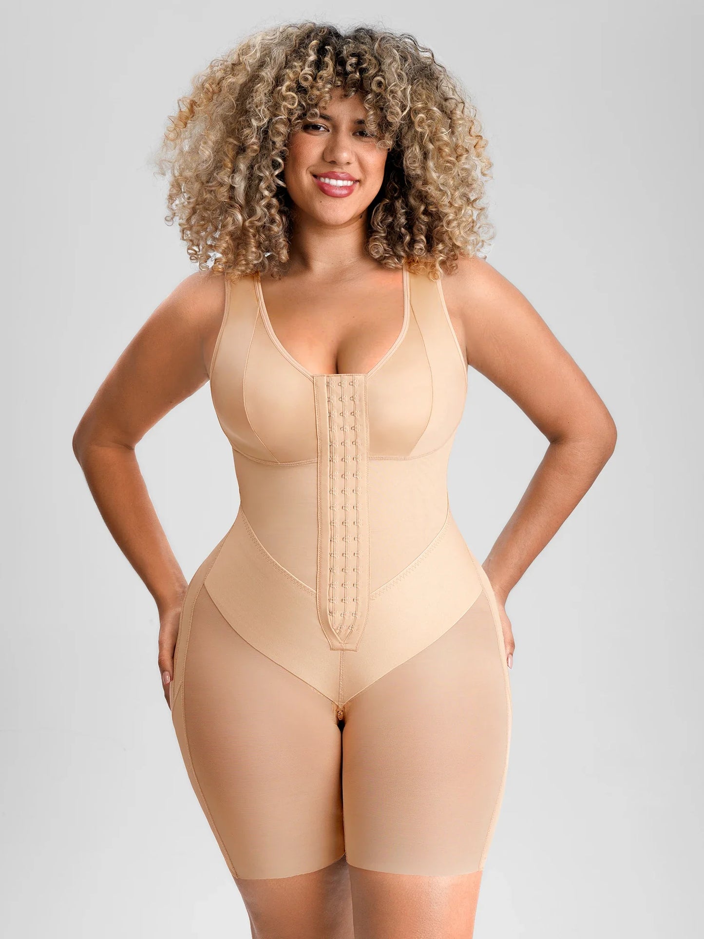 Feelingirl-V-Band-Waist-Snatching-Contour-Bodysuit-in-Khaki