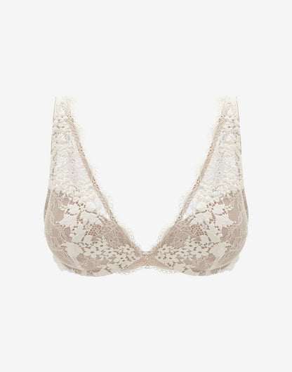 All Day Lace Uplift Plunge Bra, Sea Salt - Thirdlove - 51% Recycled nylon/42% Nylon/7% Spandex