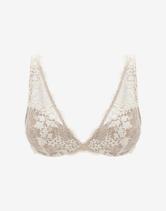 All Day Lace Uplift Plunge Bra, Sea Salt - Thirdlove - 51% Recycled nylon/42% Nylon/7% Spandex