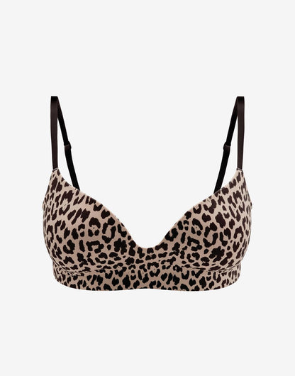 Zero Edge Wireless Push-Up Bra, Leopard - Thirdlove - 50% nylon/50% Spandex
