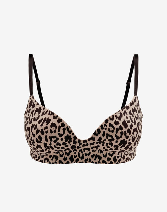 Zero Edge Wireless Push-Up Bra, Leopard - Thirdlove - 50% nylon/50% Spandex