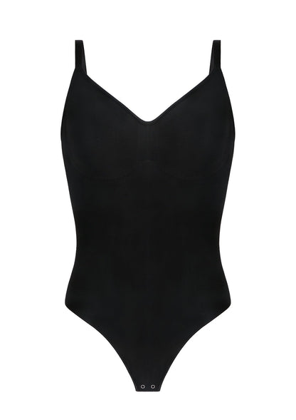 V-Neck Tummy Control WireFree Seamless Bodysuit One Piece Shapewear