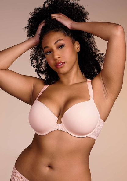 Serena Front-Close Lace-Back Underwire Bra - HSIA